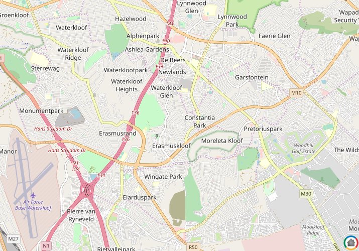 Map location of Constantia Glen